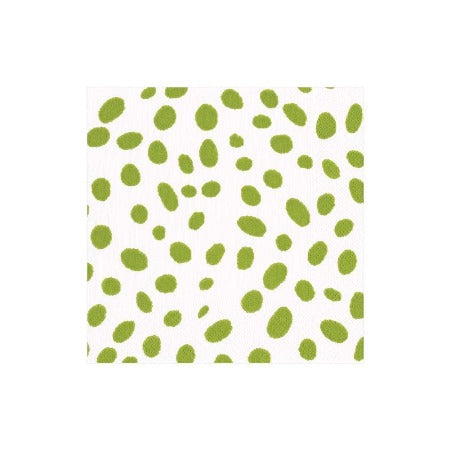 Spots Paper Cocktail Napkins in Green - 20 Per Package