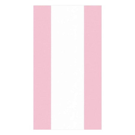 Bandol Stripe Paper Guest Towel Napkins in Petal Pink - 15 Per Package