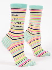 Shhh I'm Overthinking Women's Crew Socks