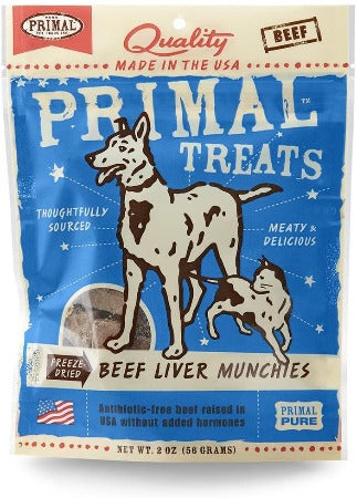 Primal Treats Beef Liver Munchies 2 oz
