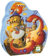 Valliant and The Dragon Silhouette Jigsaw Puzzle