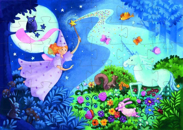 The Fairy and The Unicorn Silhouette Jigsaw Puzzle