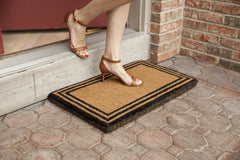 The One with the Border Extra Thick Handwoven Coconut Fiber Doormat 18
