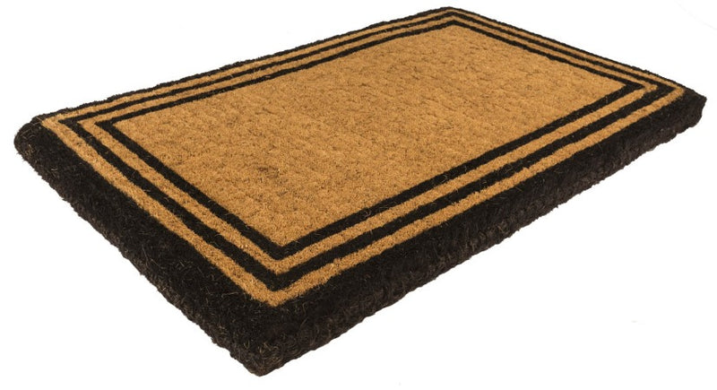 The One with the Border Extra Thick Handwoven Coconut Fiber Doormat 18" x 30"