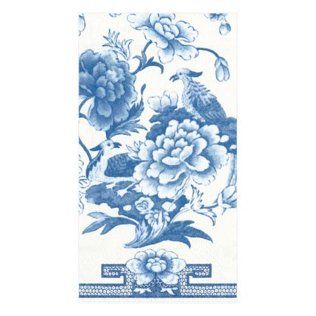 Blue & White Paper Guest Towel Napkins - 15 Per Package