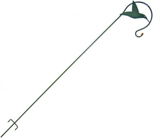 Hummingbird Feeder Pole with Silhouette 65" Green