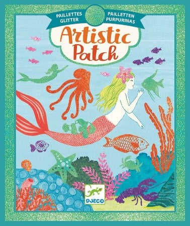 Artistic Patch Ocean Glitter